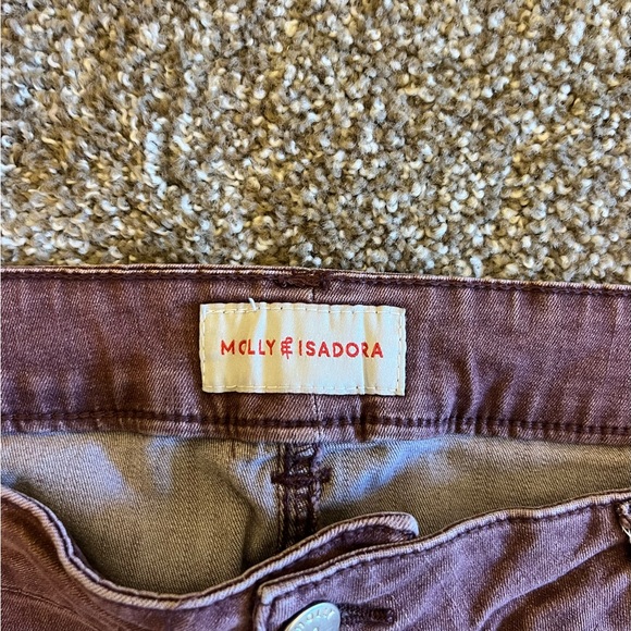 Casual Plum Brown Capri Jeans for Women - Picture 3 of 4